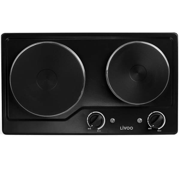 Plaque de cuisson électrique encastrable LIVOO Double feux 2500W Noir (DOC168N) Plaque de cuisson électrique encastrable LIVOO Double feux 2500W Noir (DOC168N)